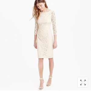 Wine - J. Crew Natalia dress in Leavers Lace